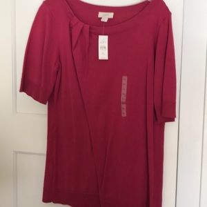 Ann Taylor LOFT dark pink sweater